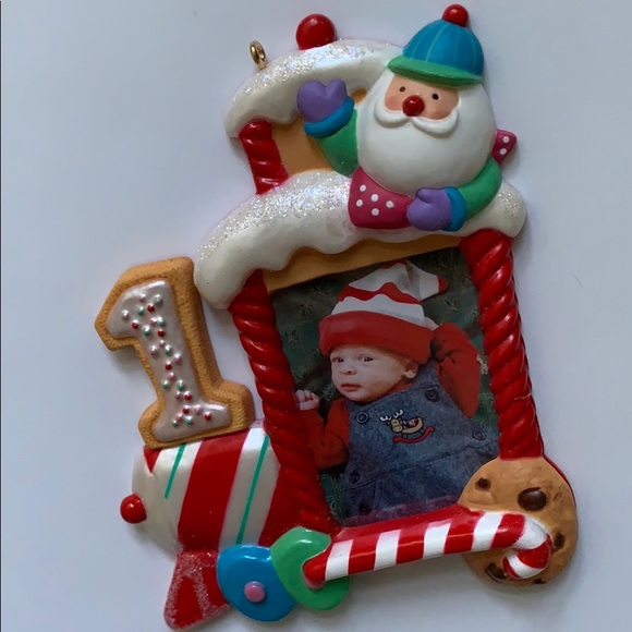 Baby Christmas Photo Frame Picture Holder Ornament - Picture 1 of 8